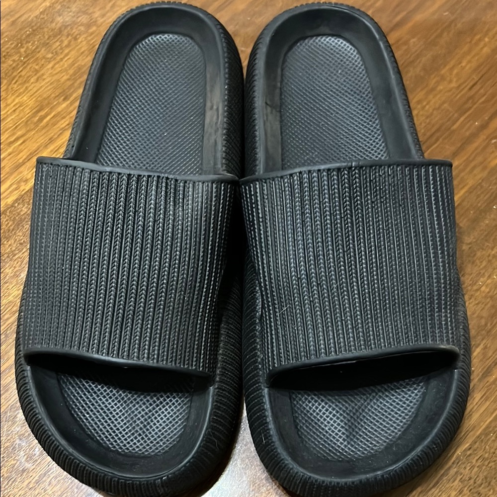 Black Slide Sandals